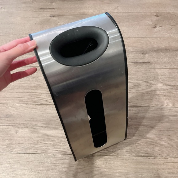 Simple human grocery bag dispenser, stainless steel - Picture 1 of 4